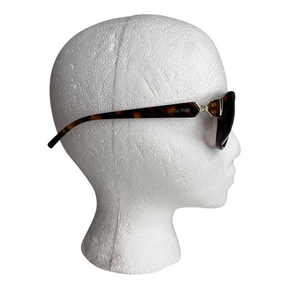 Nine West Sunglasses Women's Chaya Cat Eye In Shiny Tortoise - Picture 3 of 11